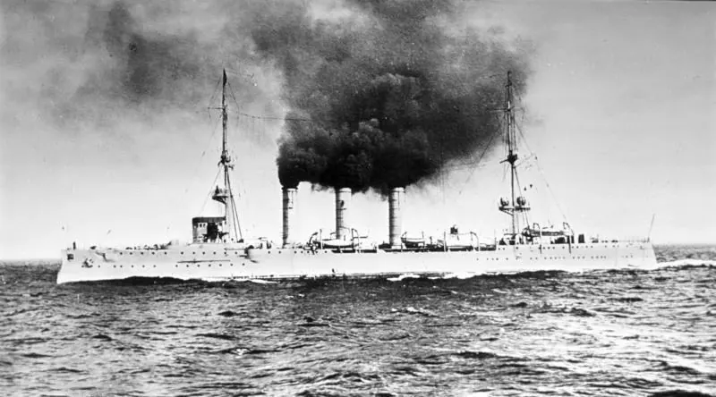 German cruiser Emden shells Madras