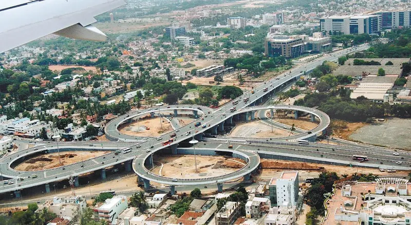 Kathipara cloverleaf grade separator opens