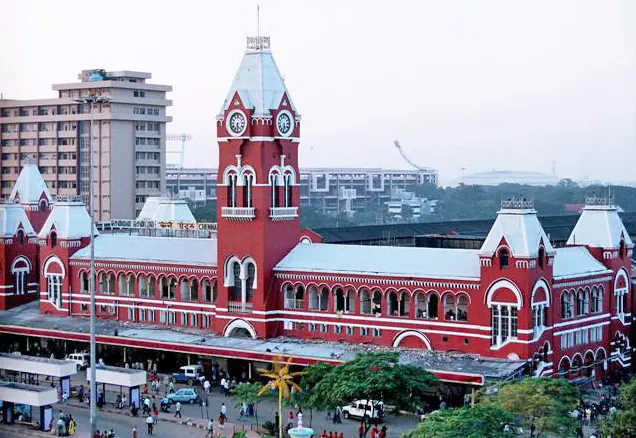 Madras Central railway station built